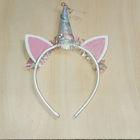 2 Unicorn cat ear headbands. Great for Easter and St. Patrick's Day. - Picture 3 of 5